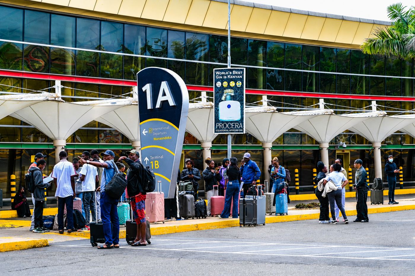 Passengers at JKIA Terminal 1A